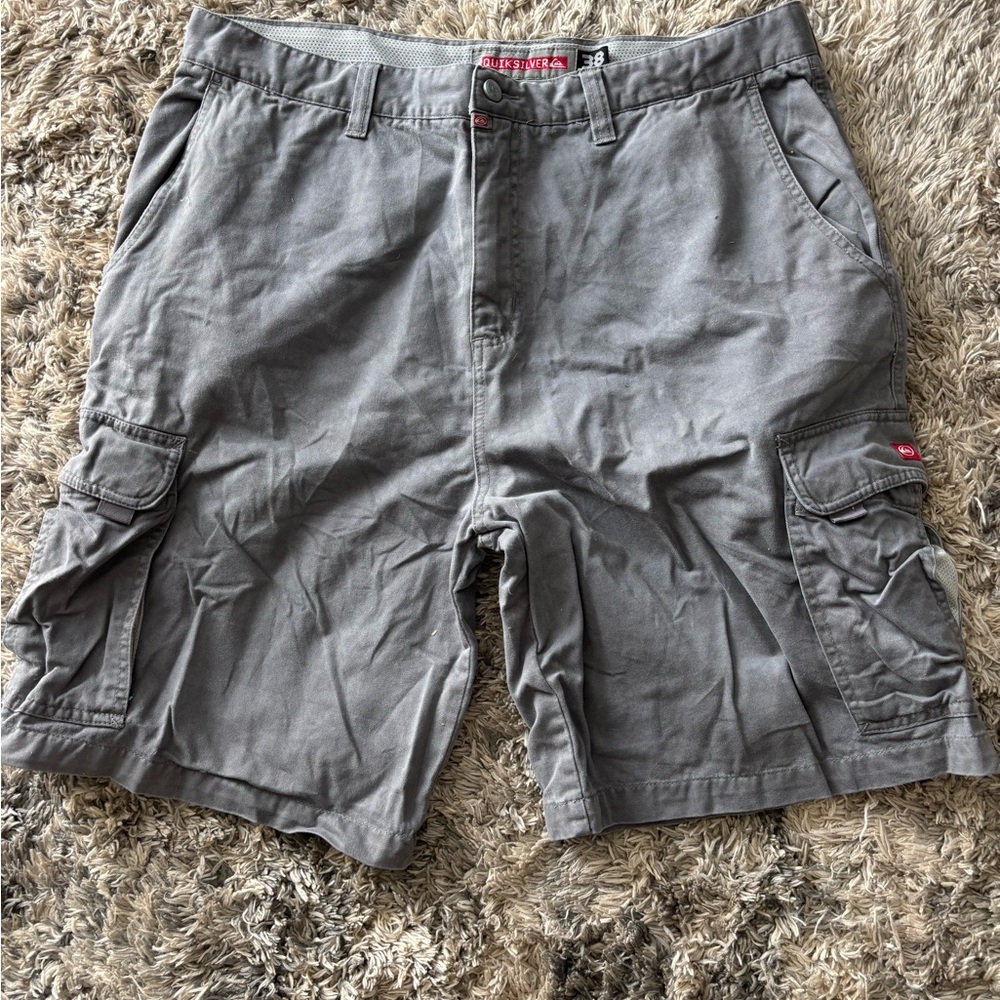 Quiksilver Gray Cargo Shorts Relaxed Fit